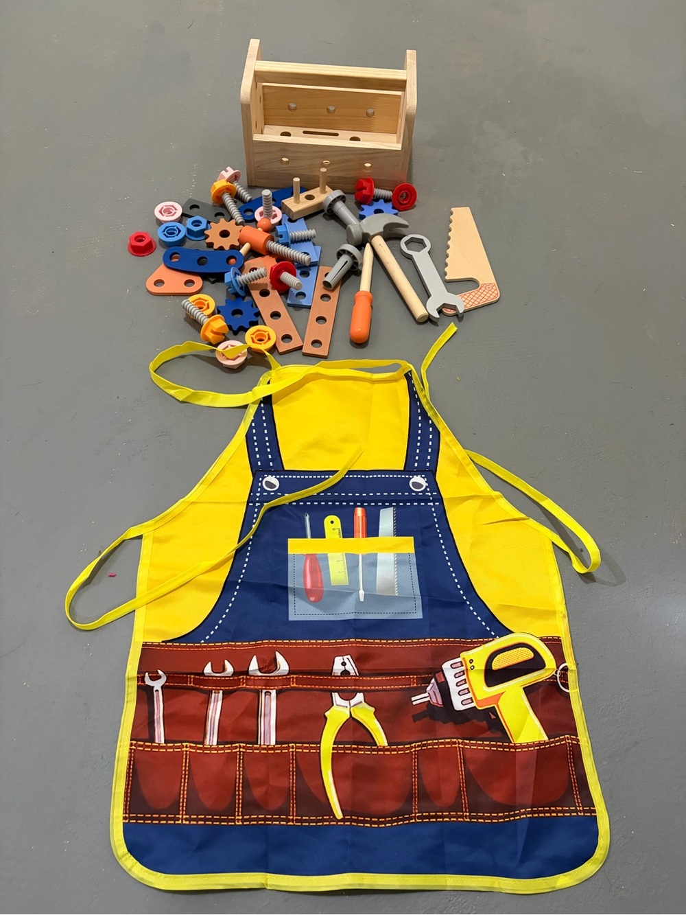 Kids Wooden Construction Tool Play Set